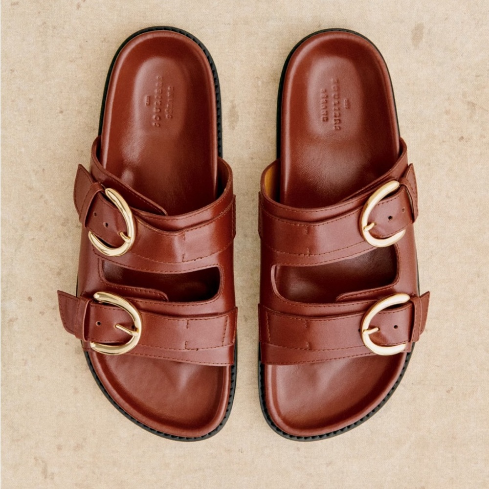 Sezane Lenny leather mules